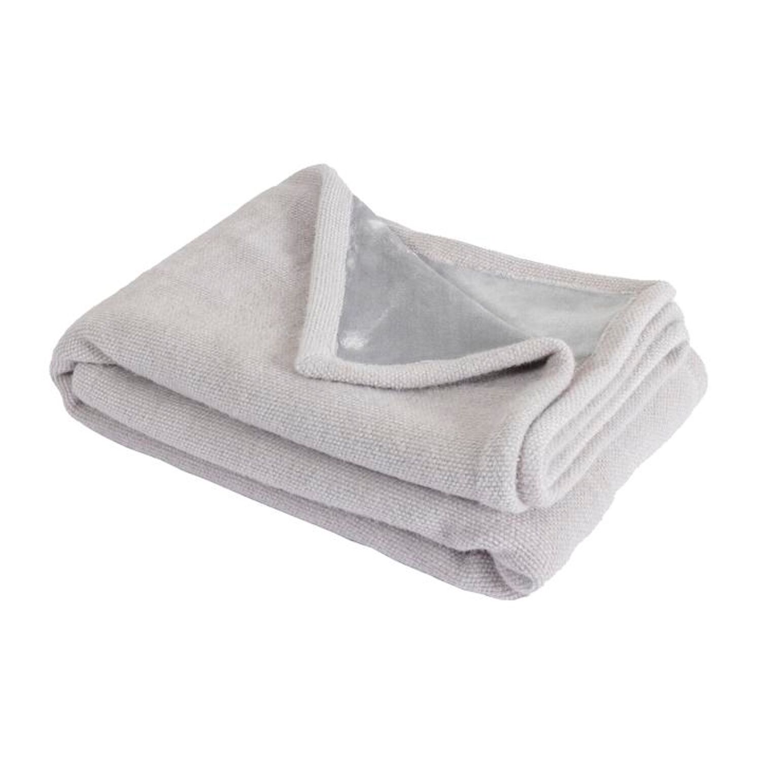 Manta xadrez cinzenta clara 130x170cm PANORA