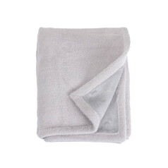 Couverture plaid gris clair...