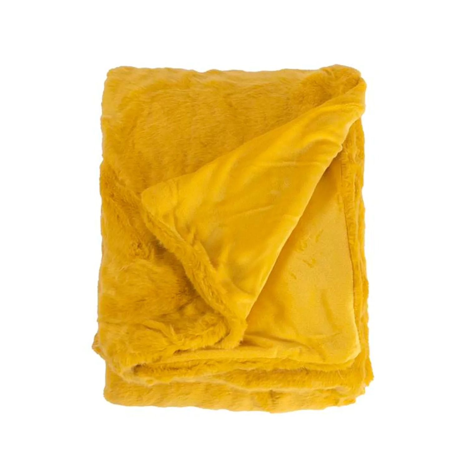 Manta xadrez amarela 130x160cm MINNOR