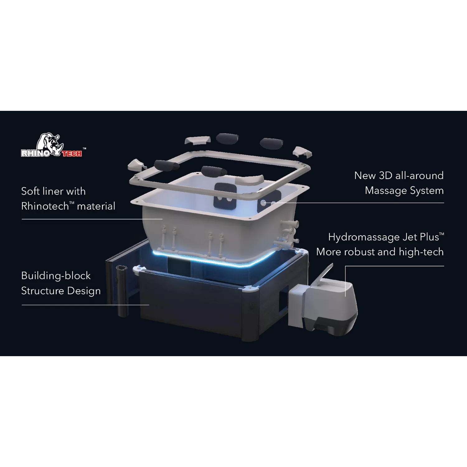 MSPA - Spa carré 180 cm x 180cm OSLO PLUS 6 places