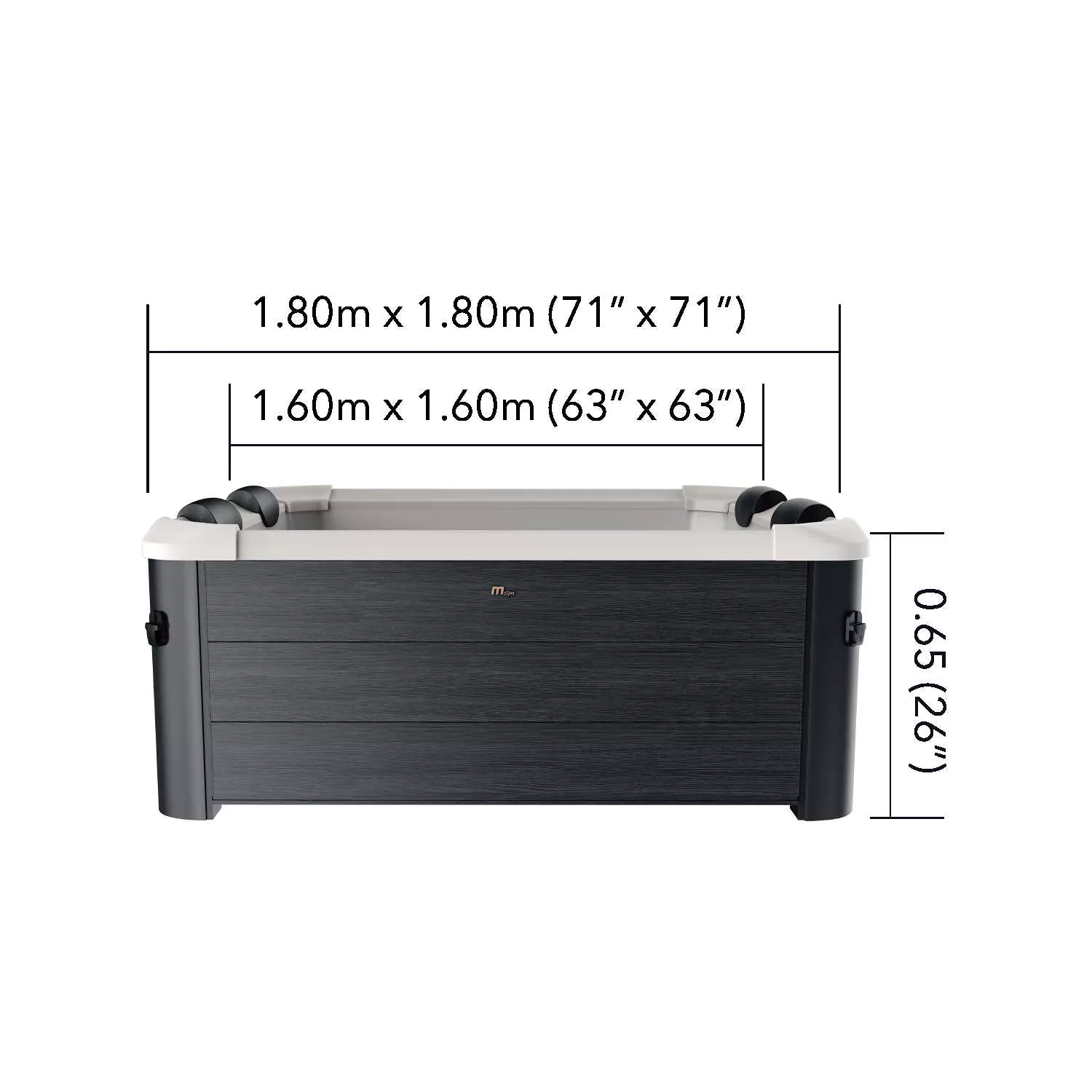 MSPA - Spa carré 180 cm x 180cm OSLO PLUS 6 places