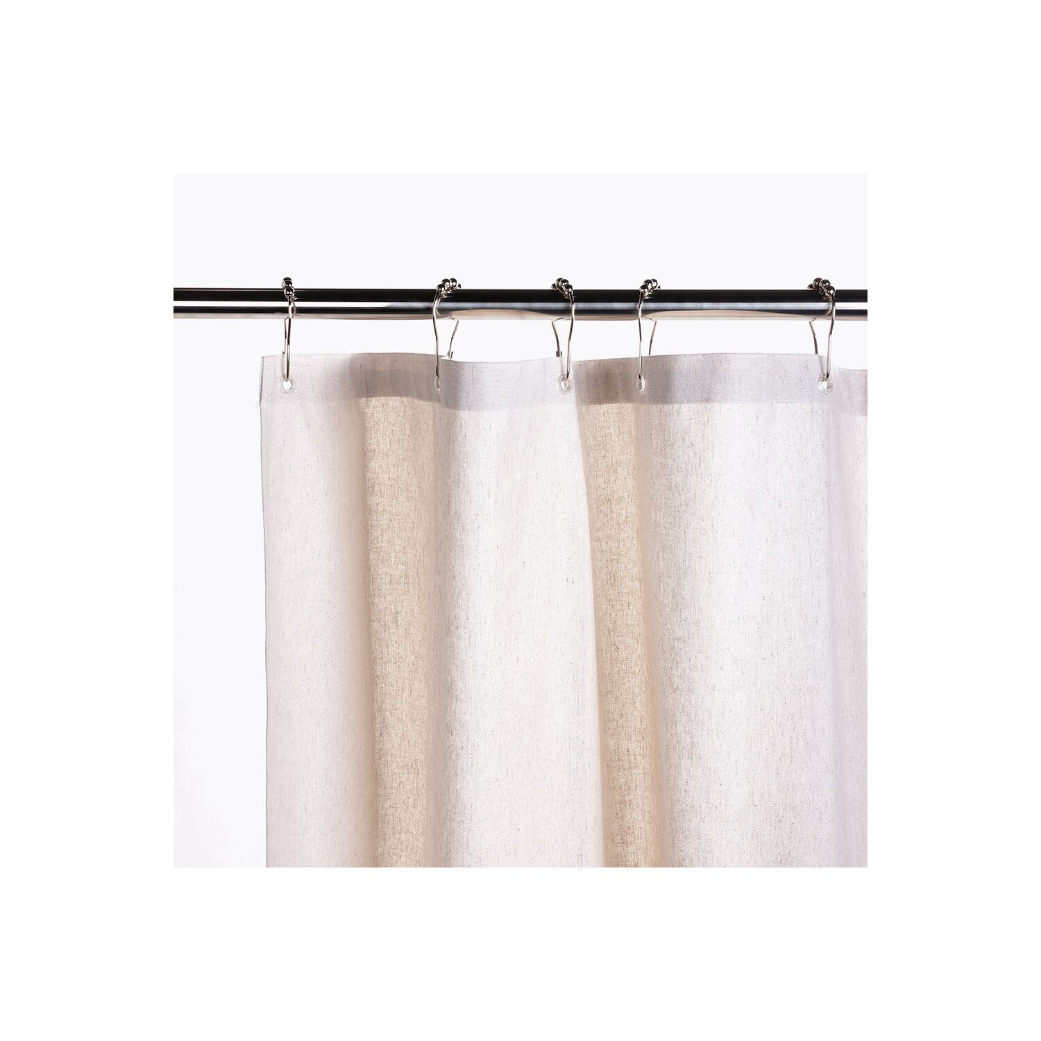 Rideau de douche Linos en coton et lin
