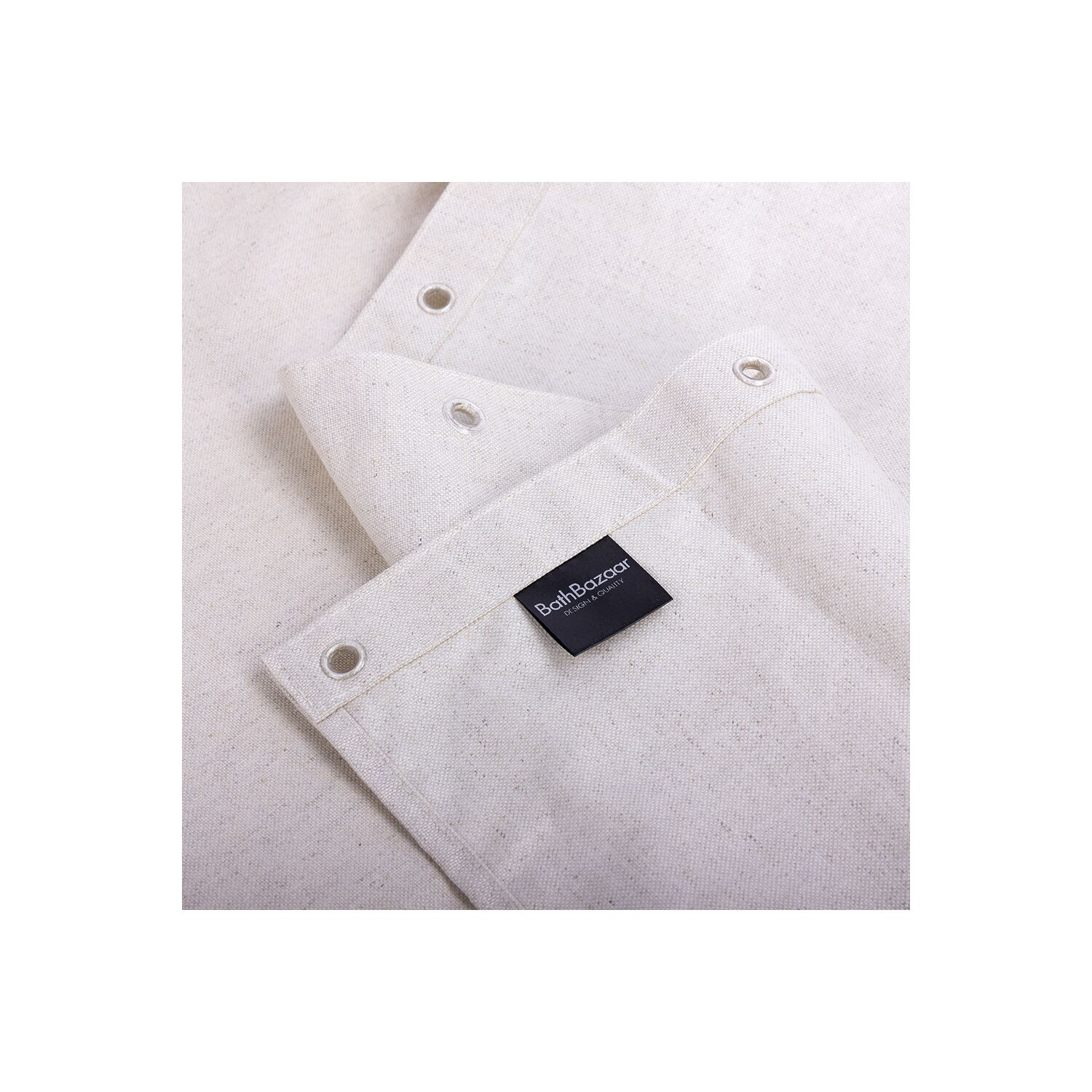 Rideau de douche Linos en coton et lin