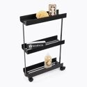 Desserte roulante 3 niveaux AURA Noir