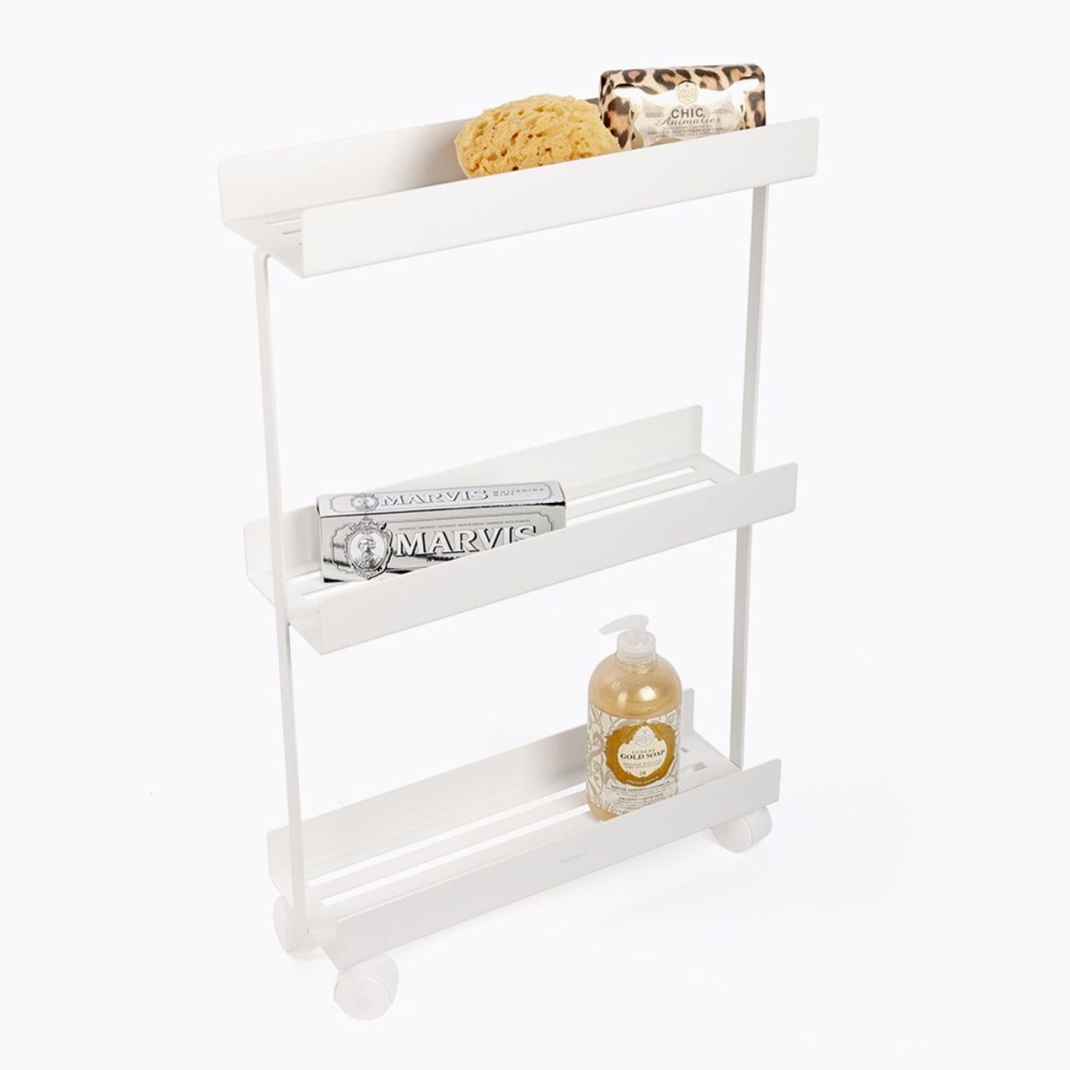 Desserte roulante 3 niveaux AURA Blanc