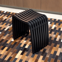 Tabouret en bambou noir Vogue