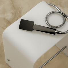 Tabouret blanc 40 cm LINE