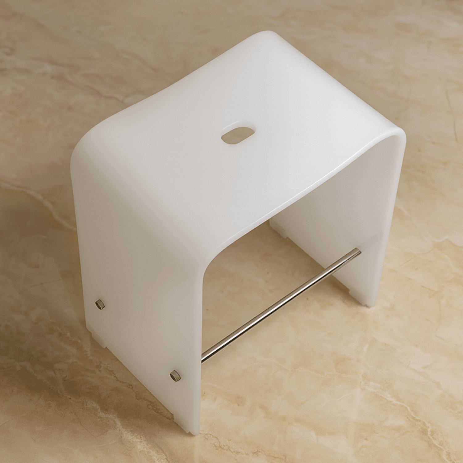 Tabouret blanc 40 cm LINE