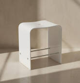 Tabouret blanc 40 cm LINE