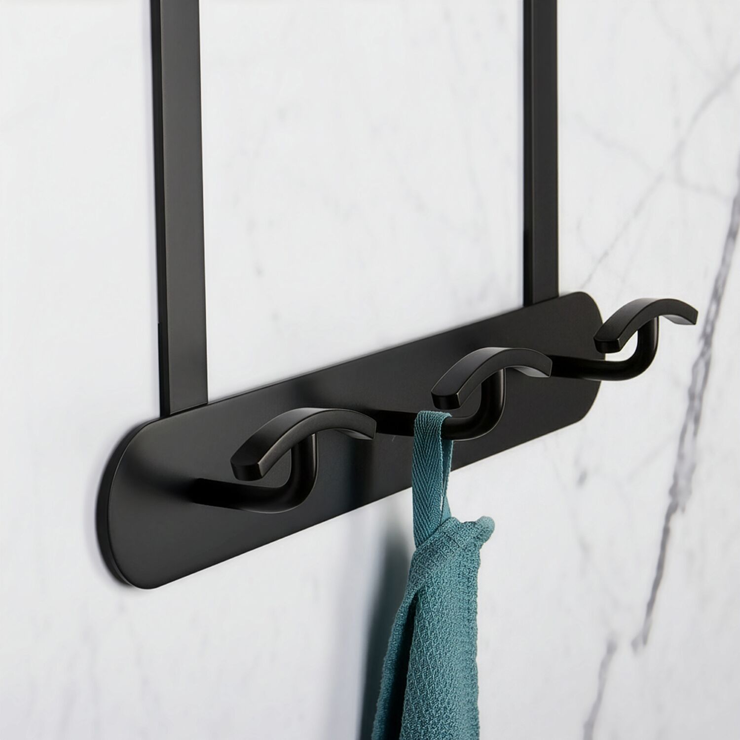 Patère 3 têtes CLUB noir mat – Inox overdoor