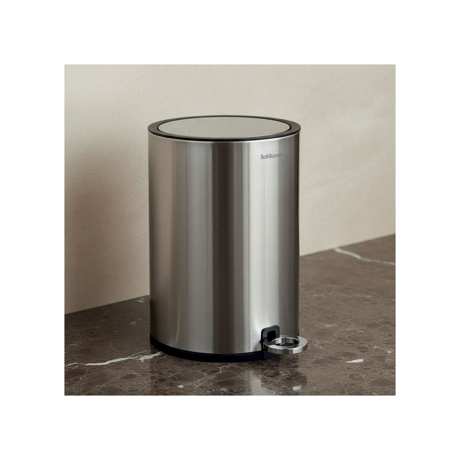 Poubelle à pédale inox mat 3L Step