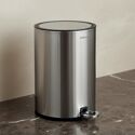 Poubelle à pédale inox mat 3L Step