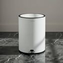 Poubelle à pédale blanc mat 6L Step