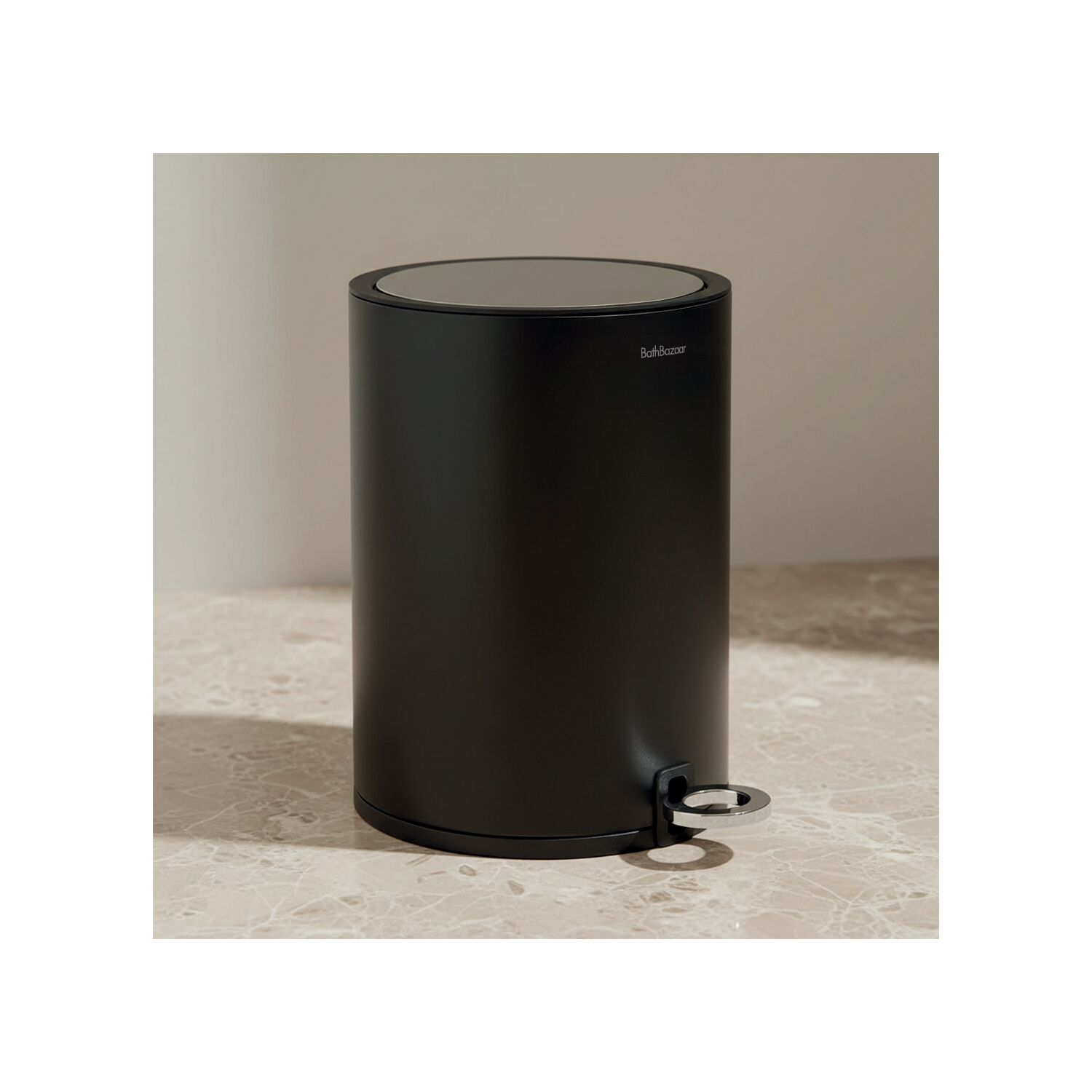 Poubelle à pédale noir mat 3L Step