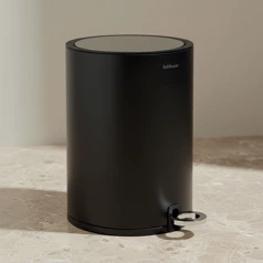 Poubelle à pédale noir mat...