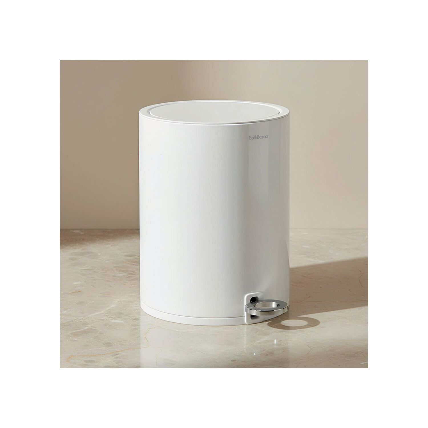 Poubelle à pédale blanc brillant 3L STEP