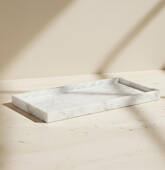 Plateau en marbre blanc...