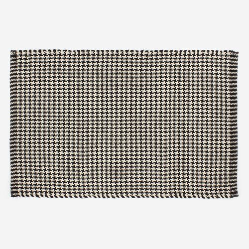 Zwart-wit badmat Pied de Poule