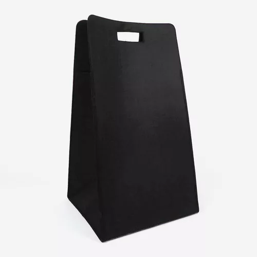 Panier à linge noir feutre...