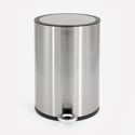 Poubelle à pédale inox mat 3L Step