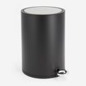 Poubelle à pédale noir mat 3L Step
