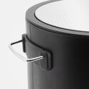 Poubelle à pédale noir mat 3L Step