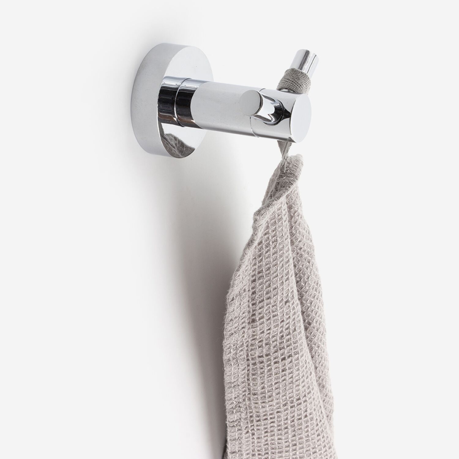 Patère salle de bain 2 têtes inox brillant - Hotel