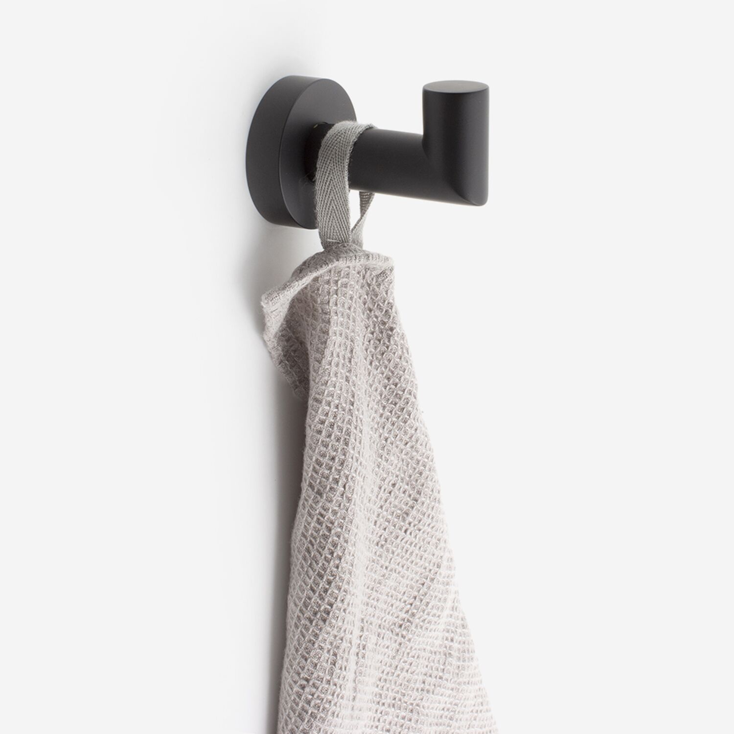 Patère salle de bain coudée noir mat - Chicago