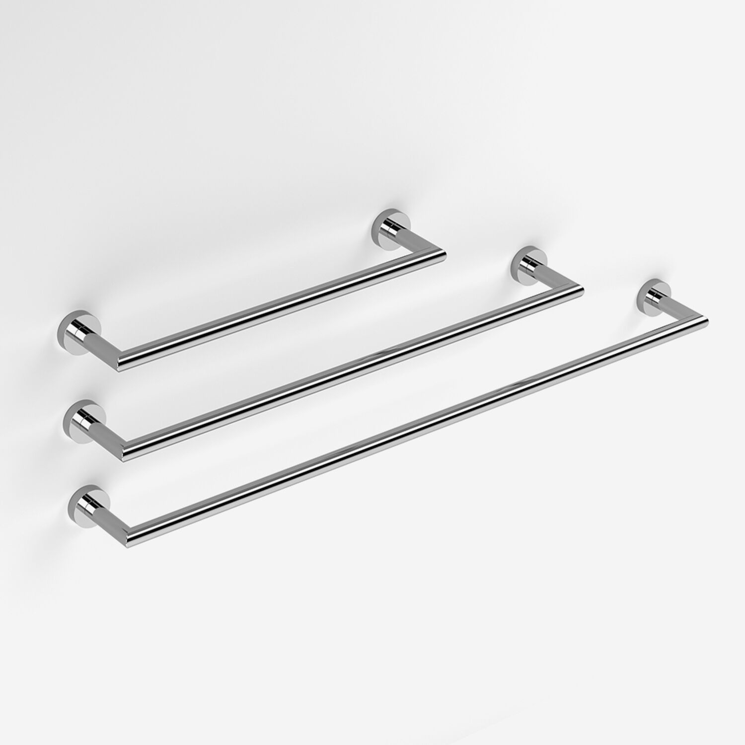 Porte-serviette mural inox 78cm Hôtel