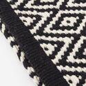Tapis de bain noir et blanc LOSANGE