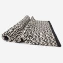 Tapis de bain noir et blanc LOSANGE