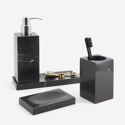 Porte-savon en marbre véritable noir mat