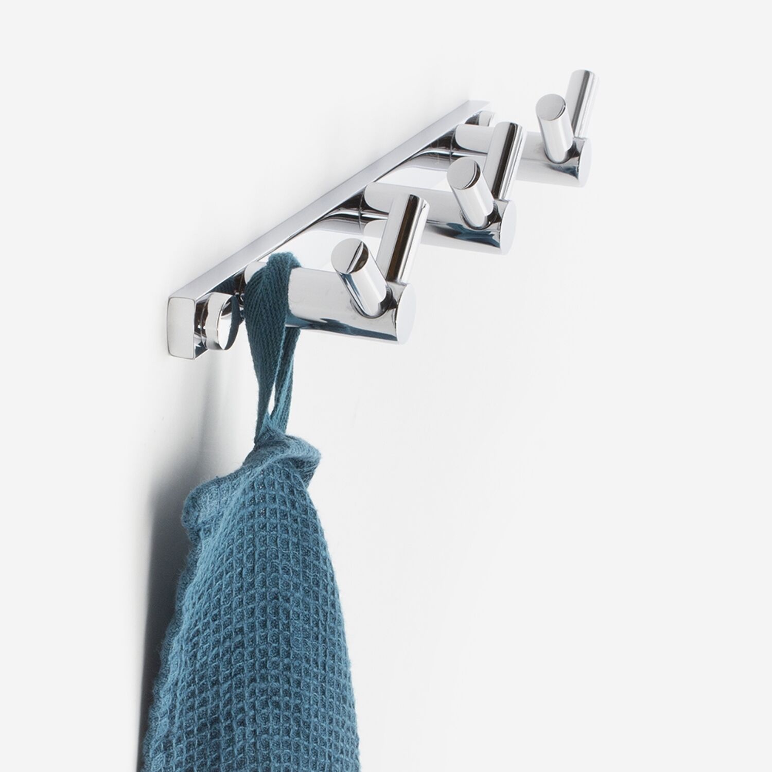 Patère salle de bain 3 têtes inox brillant - Vito