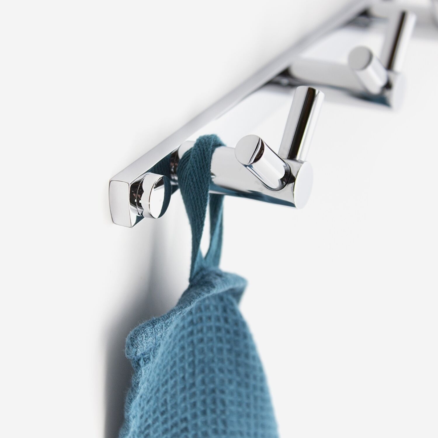 Patère salle de bain 3 têtes inox brillant - Vito