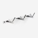 Patère salle de bain 3 têtes inox brillant - Vito