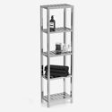 Etagère colonne de salle de bain inox 5 niveaux - Plazza