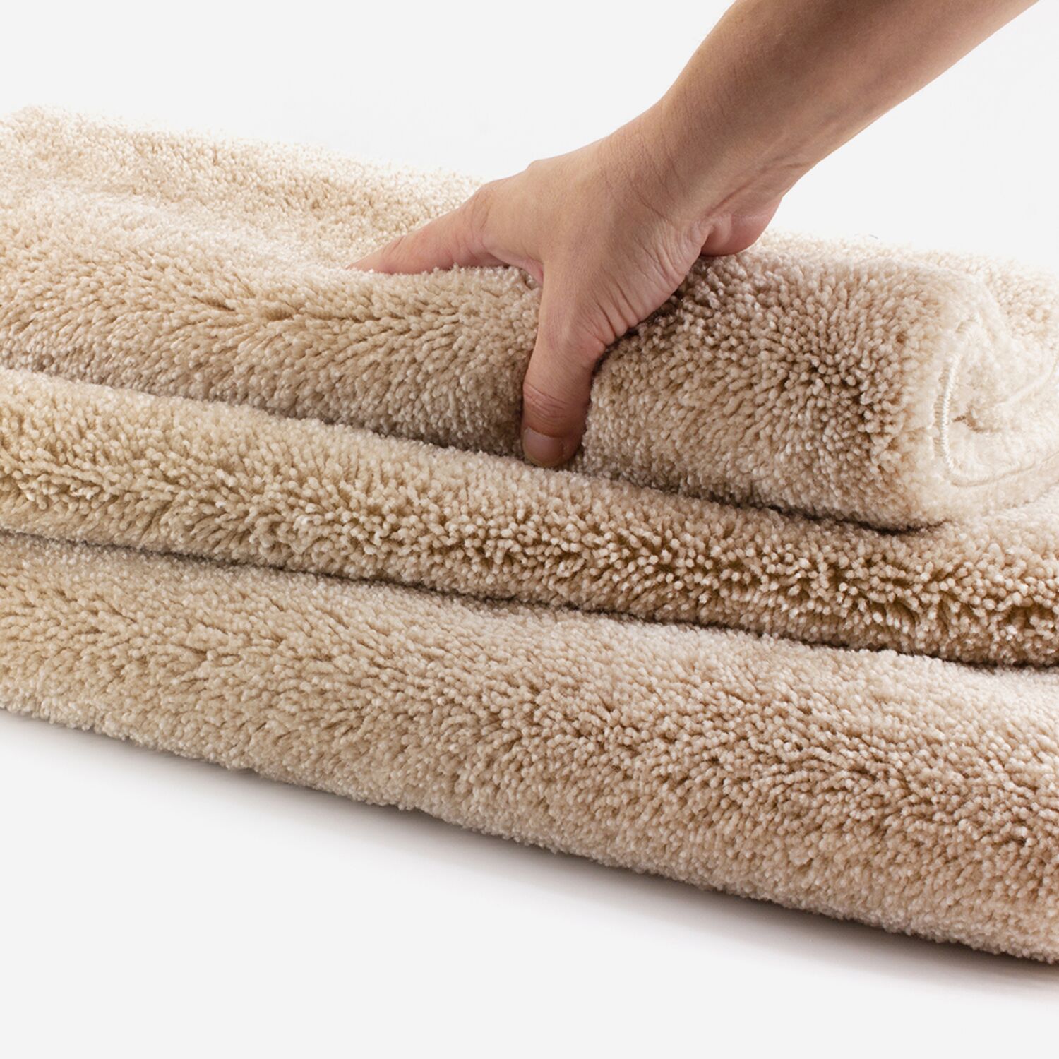 Tapis de bain grège haut de gamme 2500g/m² - Dolce