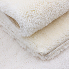 Tapis de bain écru haut de...