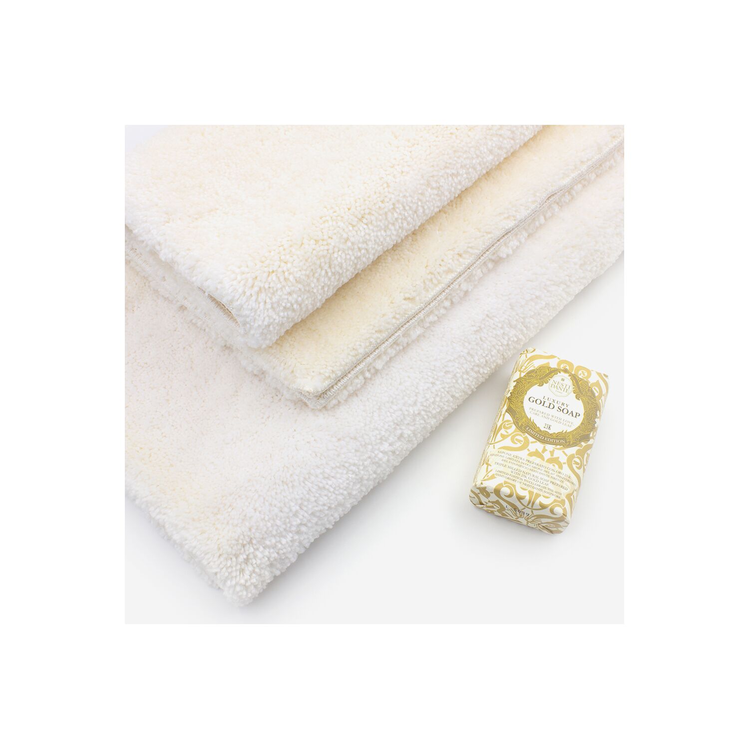 Tapis de bain écru haut de gamme 2500g/m² - Dolce