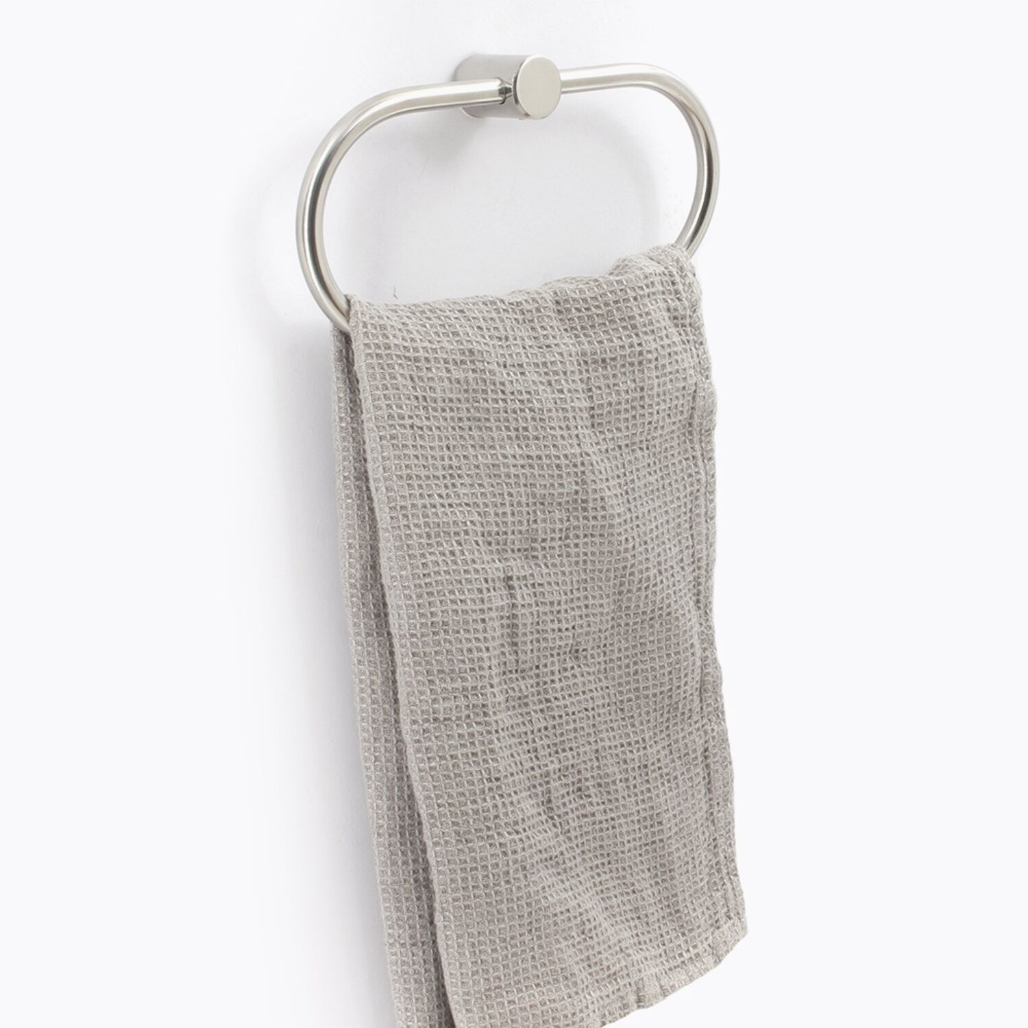 Anneau porte-serviette Piccolo en inox brillant