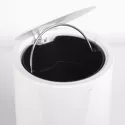 Poubelle à pédale blanc brillant 3L STEP