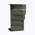 Meuble pivotant 5 casiers vert kaki mat - TWIST