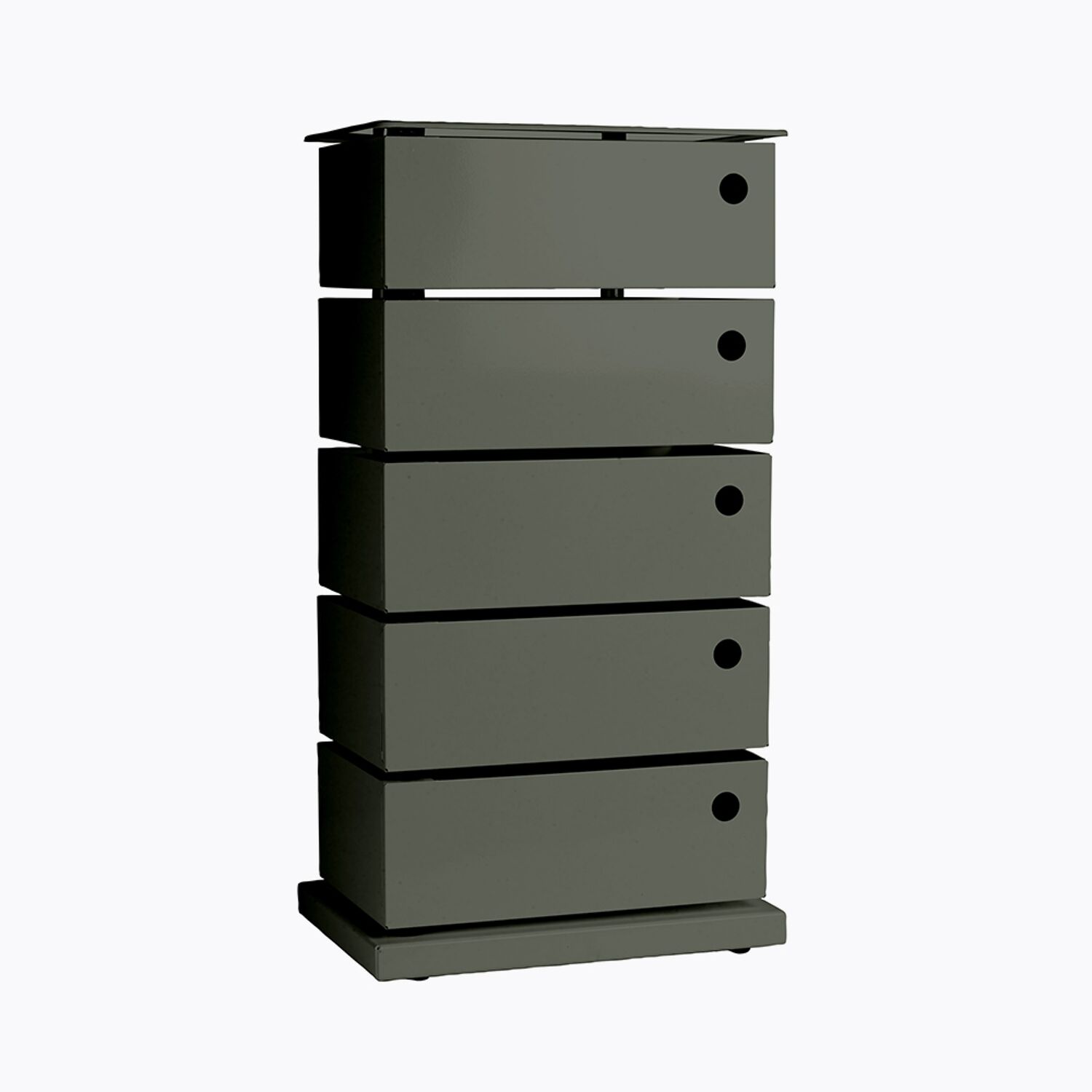 Meuble pivotant 5 casiers vert kaki mat - TWIST