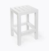 Tabouret en Inox Blanc PLAZZA