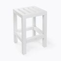 Tabouret en Inox Noir ou Blanc PLAZZA