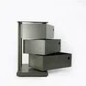 Meuble de rangement pivotant 3 casiers vert kaki mat Twist