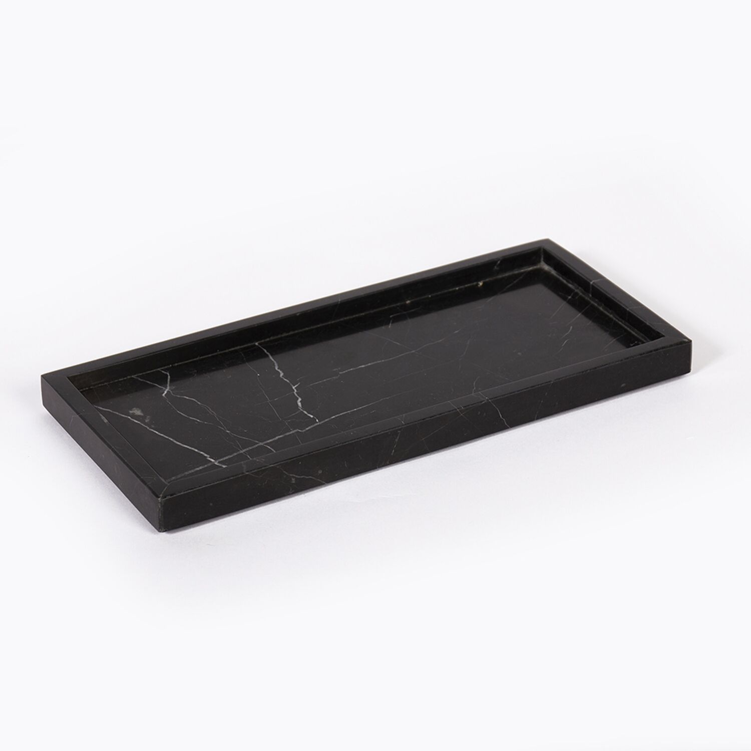 Grand plateau en marbre noir véritable