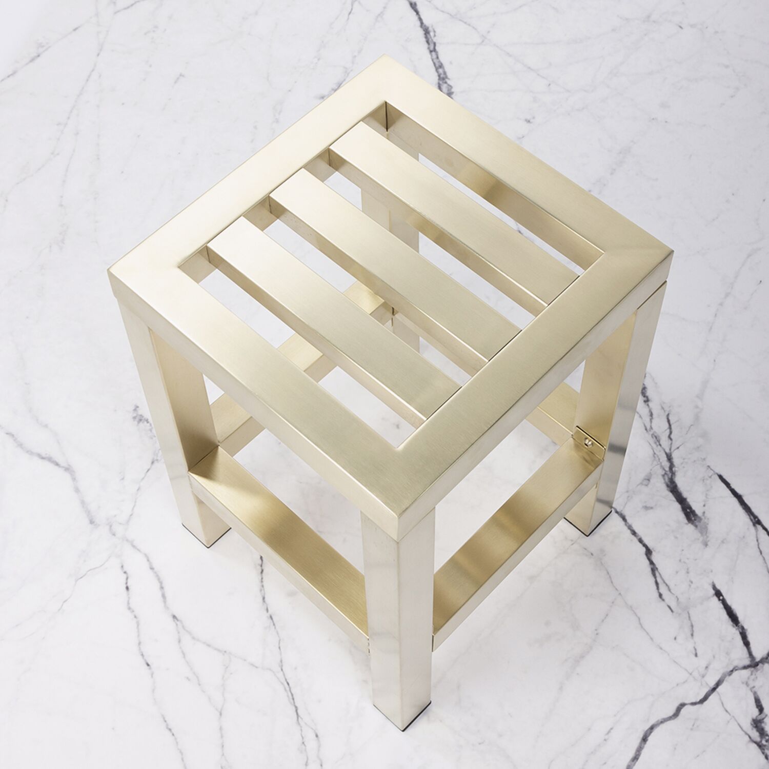 Tabouret PLAZZA en inox doré