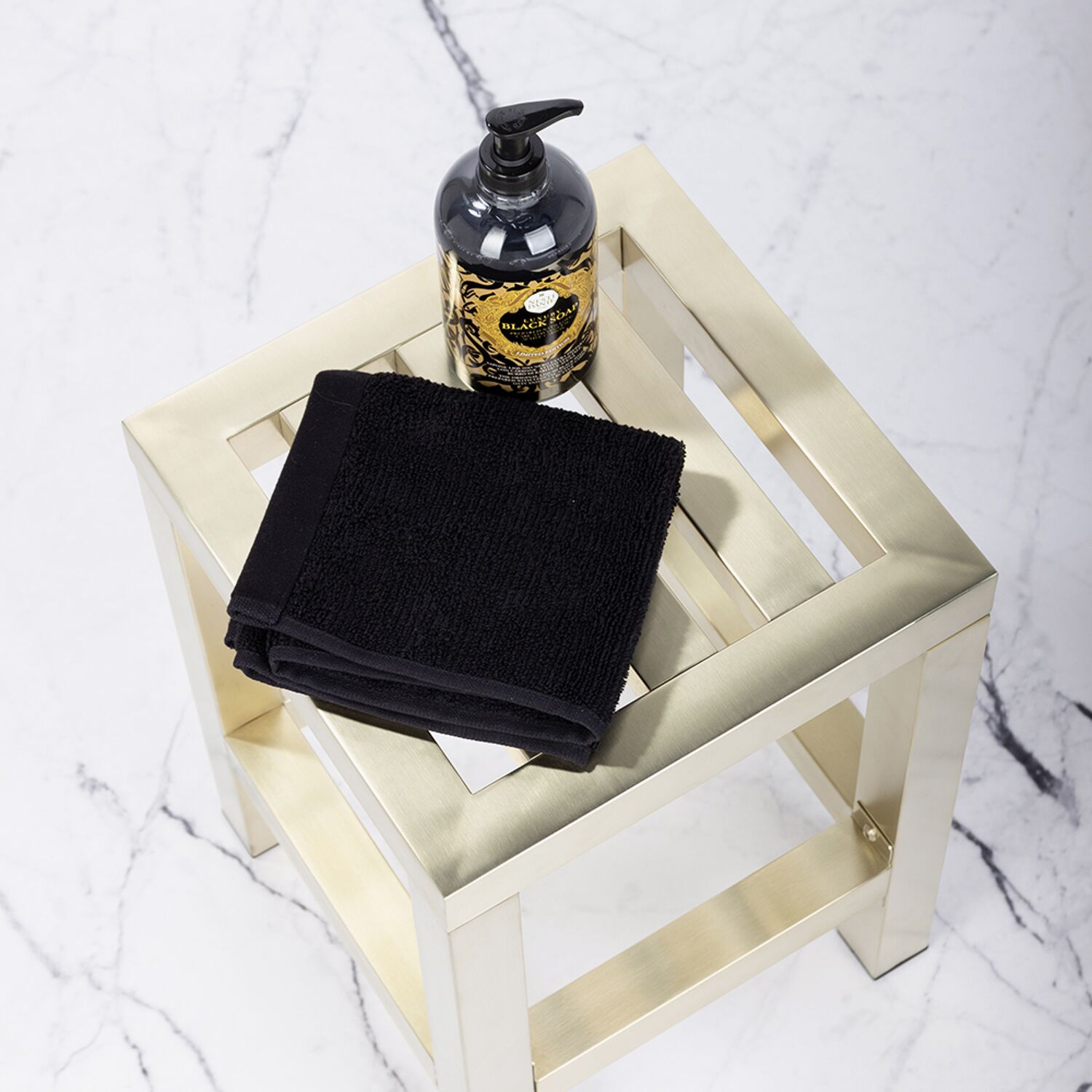 Tabouret PLAZZA en inox doré