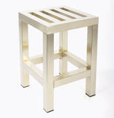 Tabouret PLAZZA en inox doré